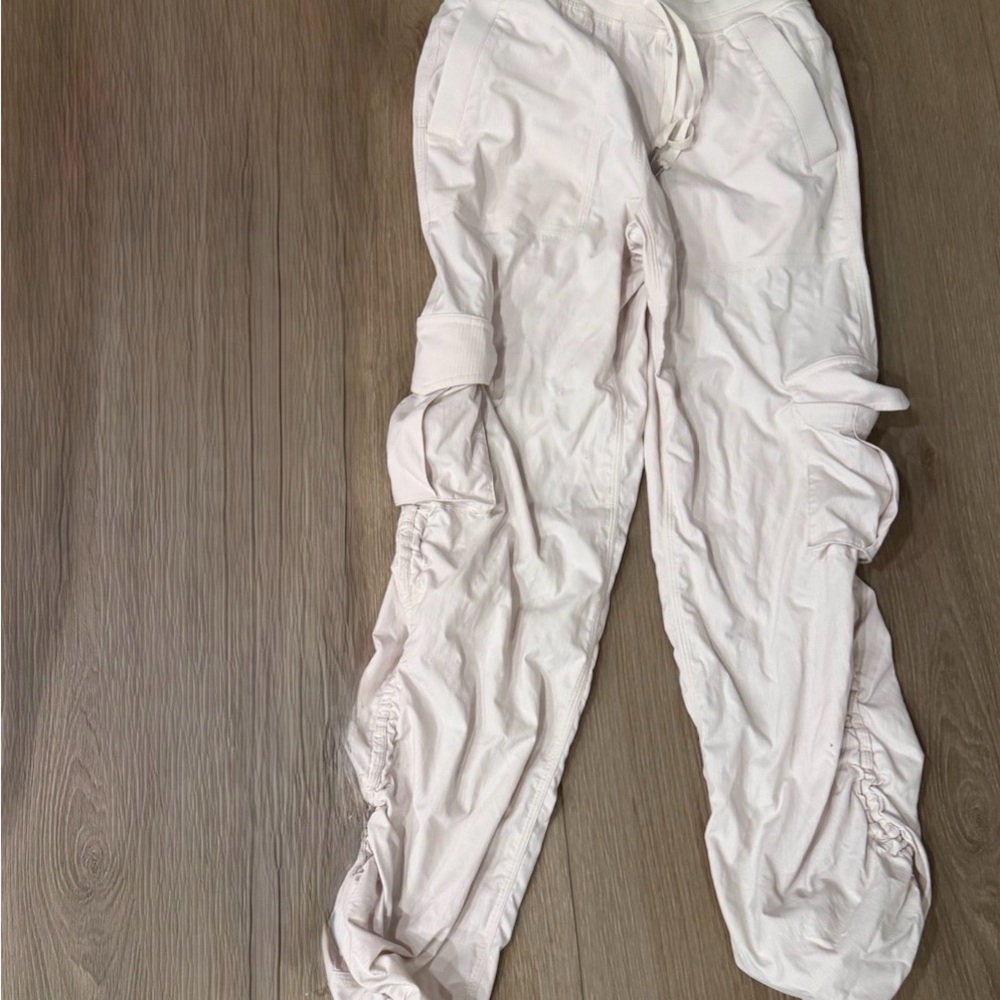 lululemon athletica Pale Pink Cargo Joggers with Drawstring